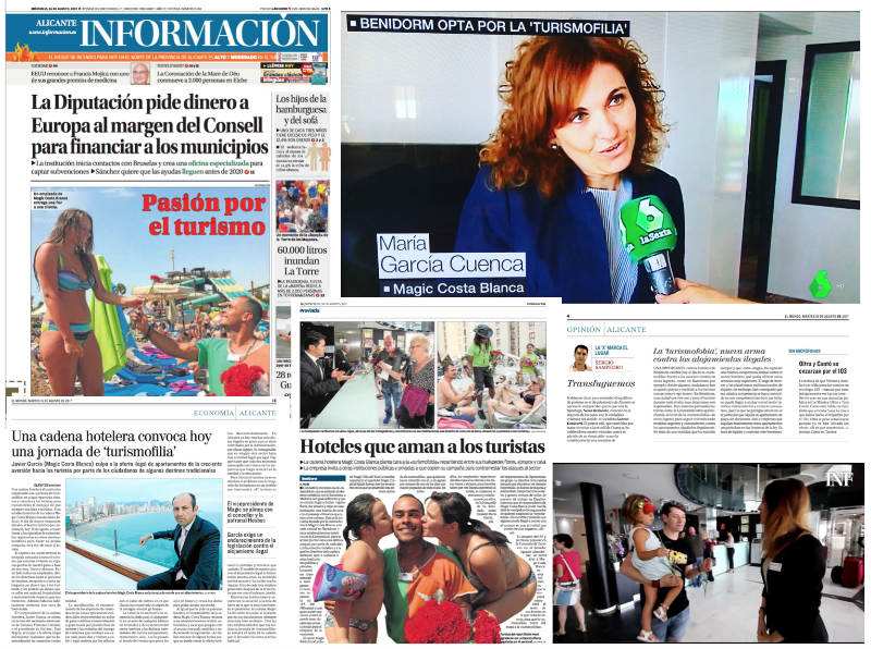 Turismofilia en los medios de comunicación gracias a la acción llevada a cabo por Magic Costa Blanca. Comunicada y coordinada por su agencia de comunicación en Alicante para toda España: ComunicAlicante.