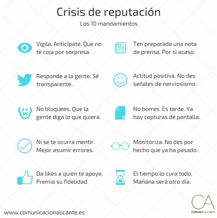 Los diez mandamientos de la gestión de crisis en redes sociales