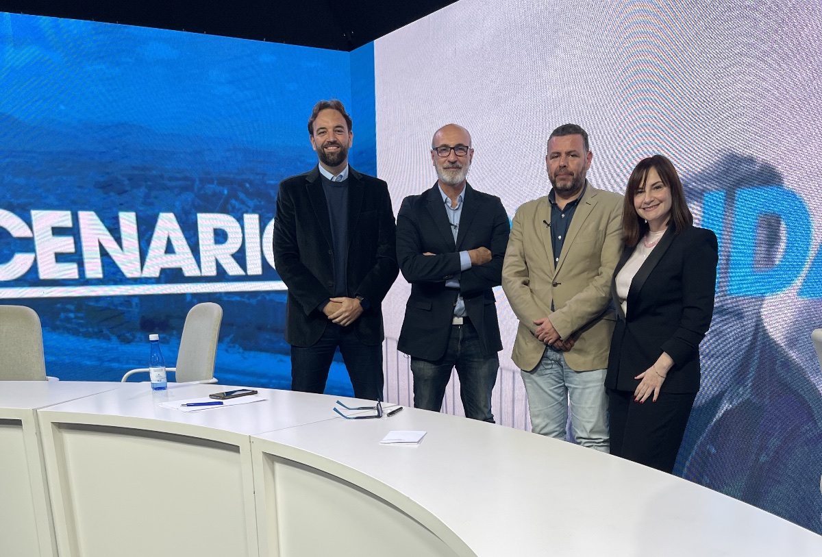 Iván Muñoz, Tomás Moya, Héctor Fernández y María Barrios en Alacanti TV