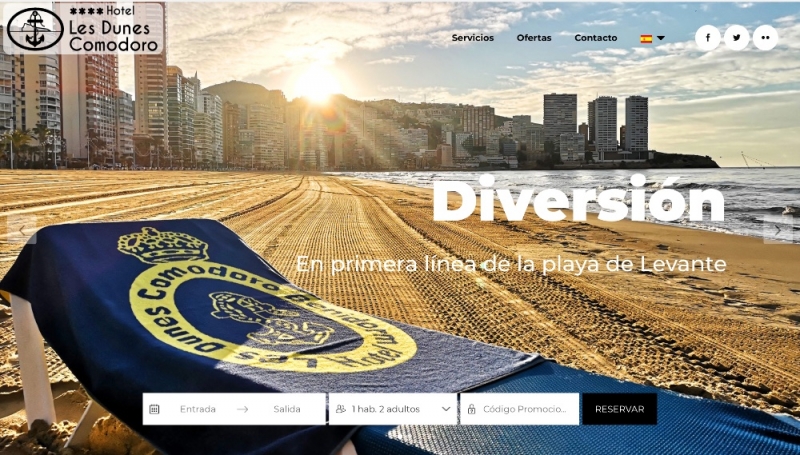 Diseño web Les Dunes Benidorm