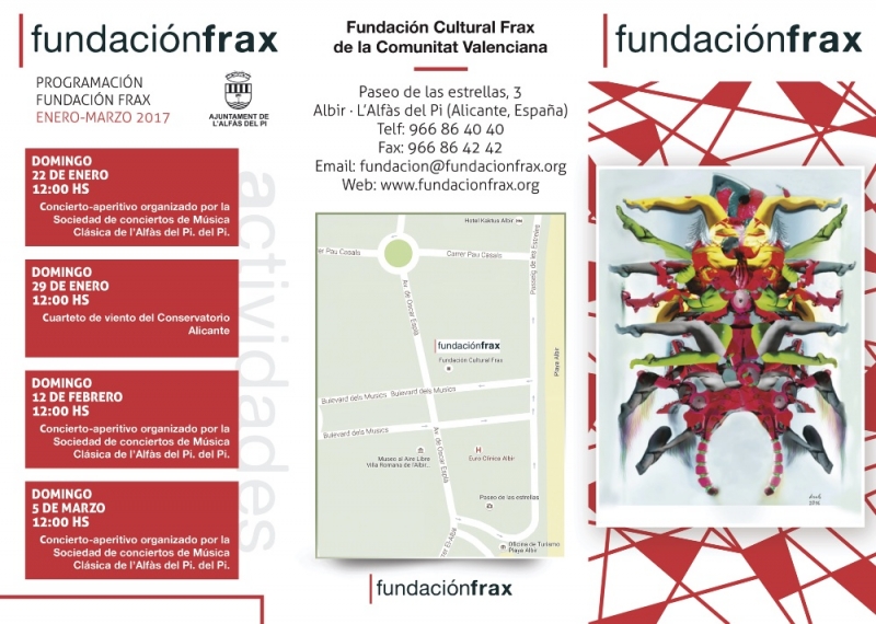 Diseño y redacción de tríptico para Fundación Frax. 